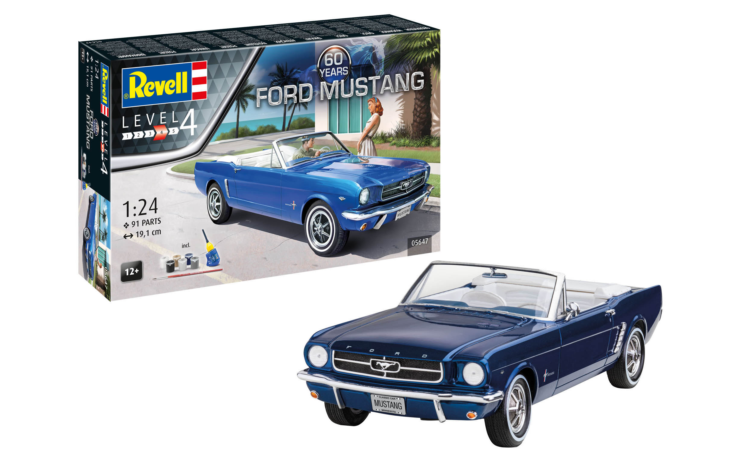 Revell Ford Mustang Modellbau Set - 60th Anniversary 1:24 Mit 92 Teilen