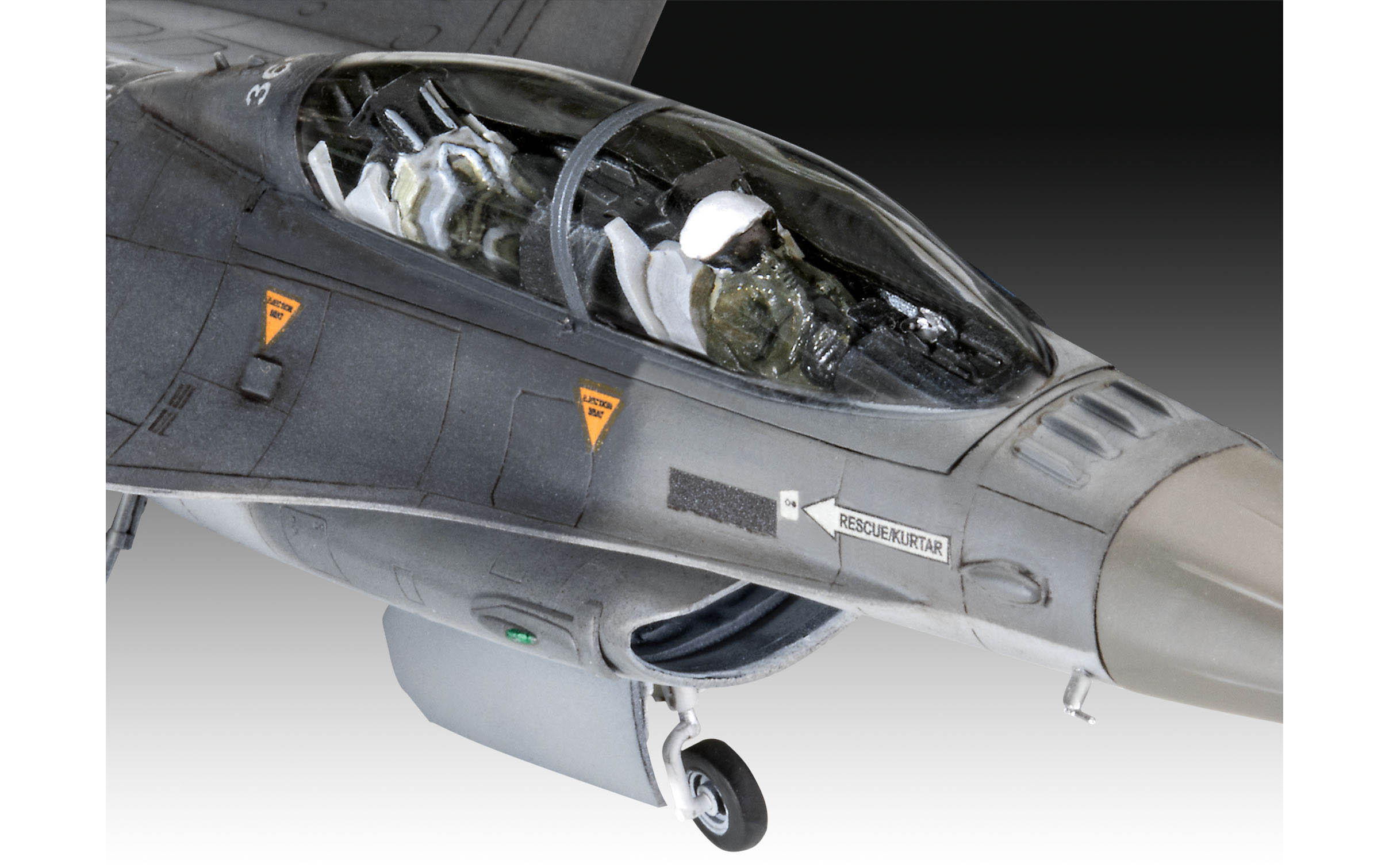 Maquette Revell F-16D Tigermeet 2014 - 1/48, 130 Pièces, Colle Et Peintures Incluses, Niveau 4