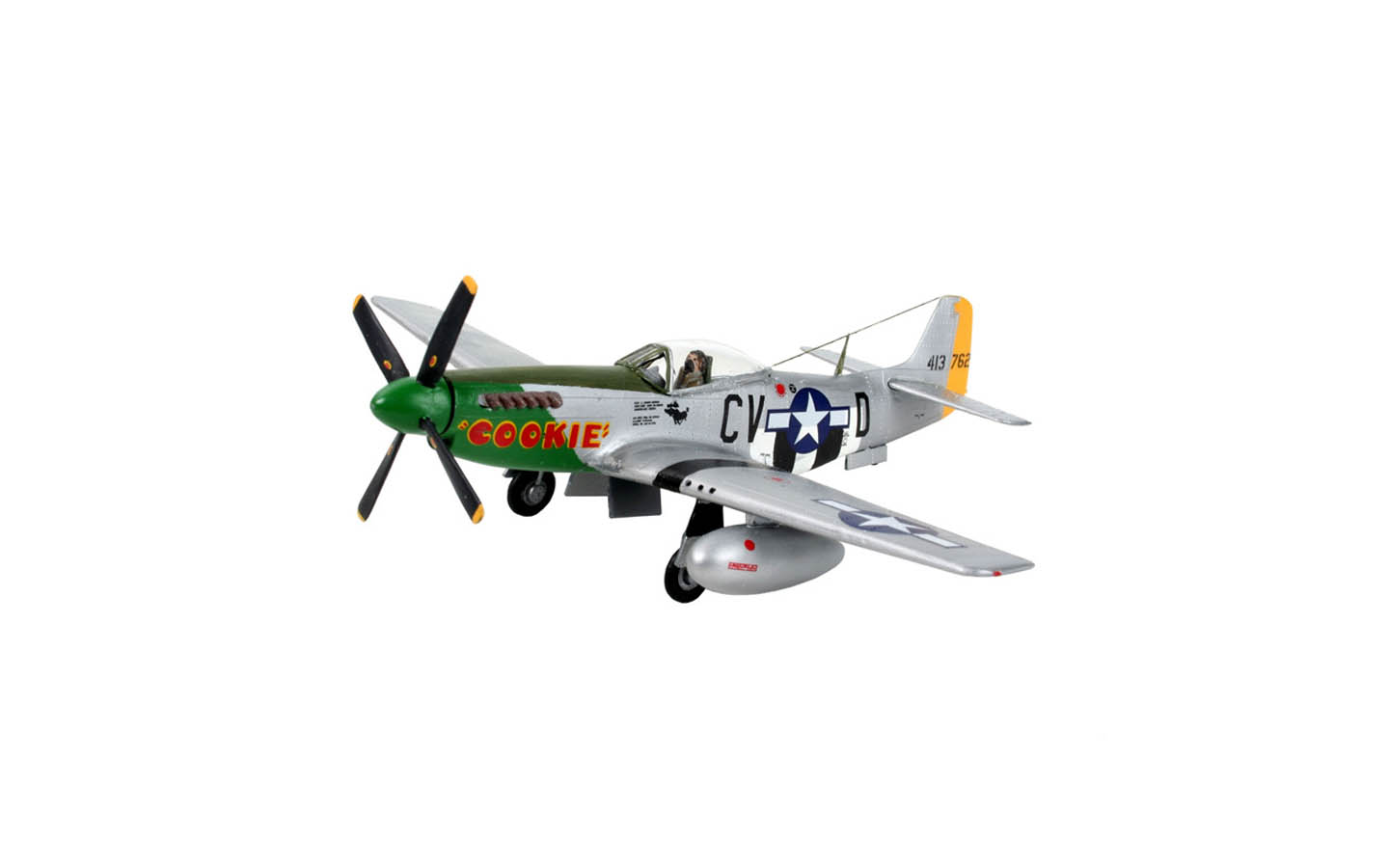 Maquette Revell P-51D Mustang - Échelle 1/72 - 34 Pièces à Monter - Avec Peinture Et Colle