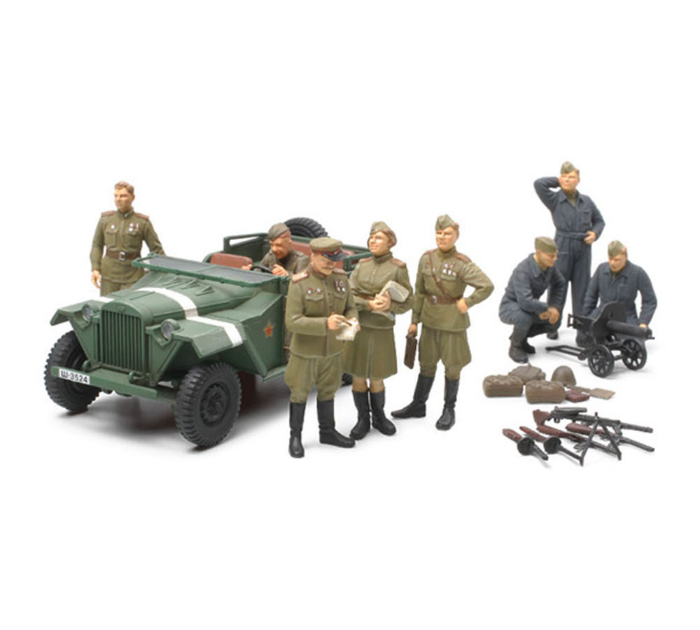 戦車　ニミリタリー　フィギュア Russian Field Car GAZ-67 - Officer Figures - Tamiya 89767