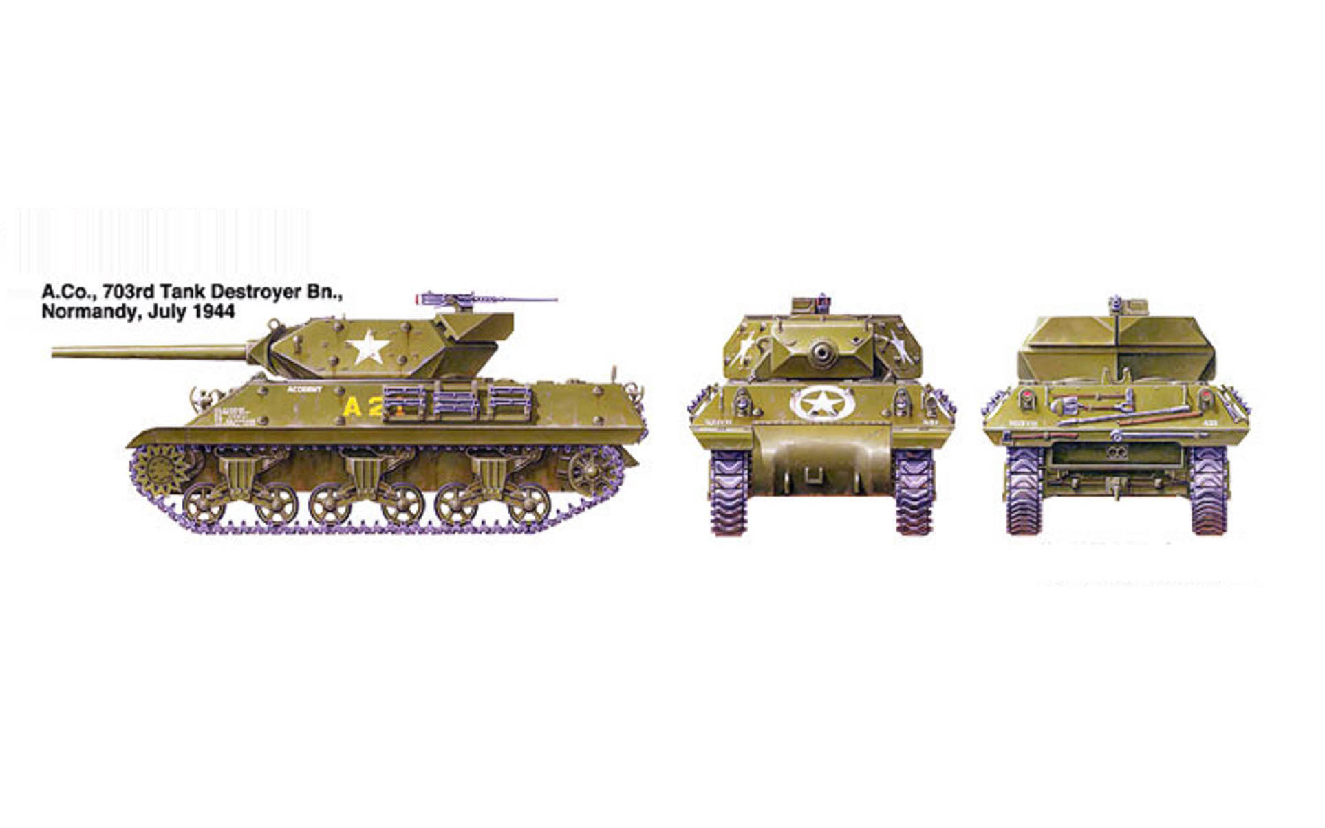 Tamiya 1/48 Scale US Army M10 Tank Destroyer Plastic Model Kit - No.19