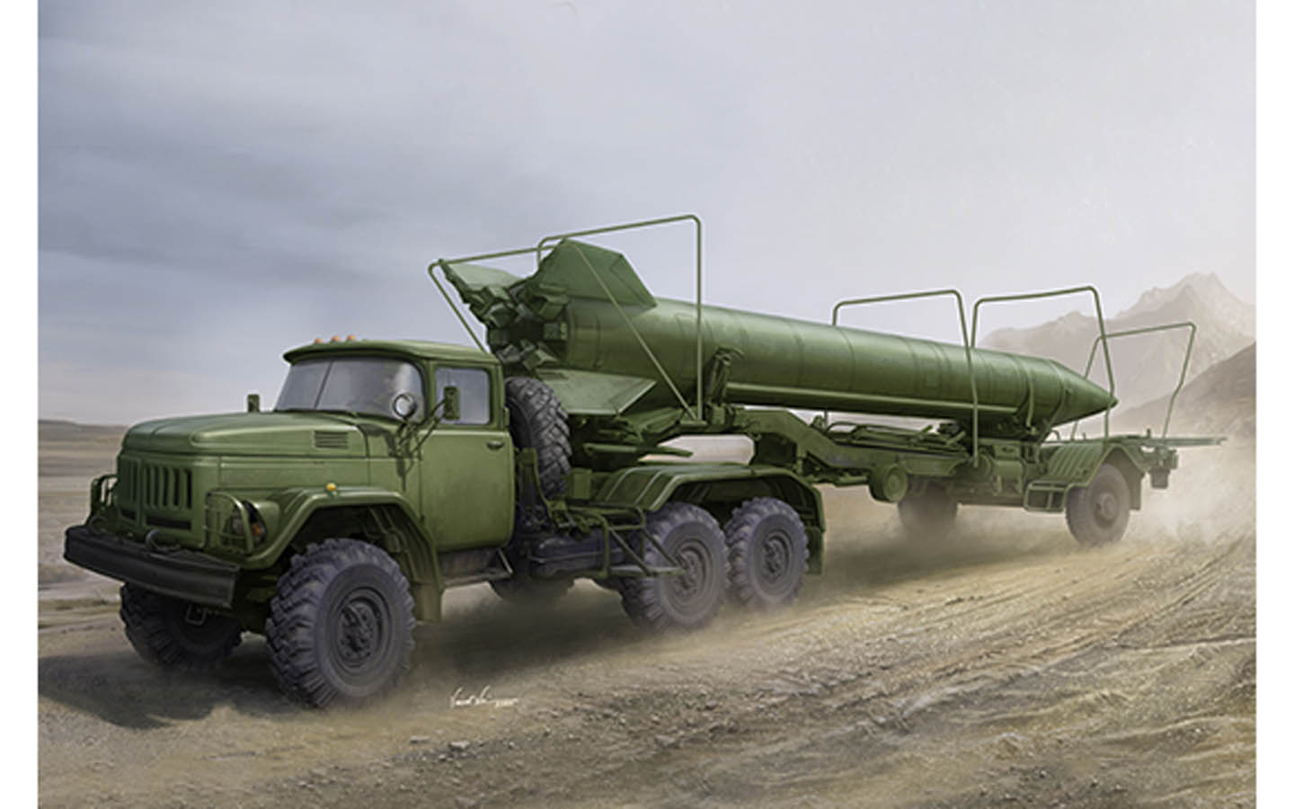 Soviet Zil-131V Tow 2T3M1 Trailer with 8K14 Missile