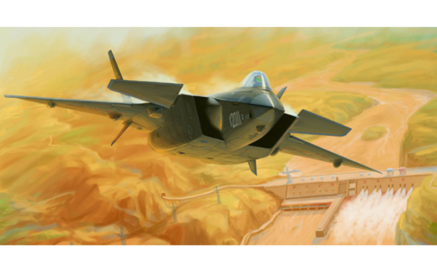 Chinese J-20 Mighty Dragon, Prototype No.2011 - Trumpeter 01665