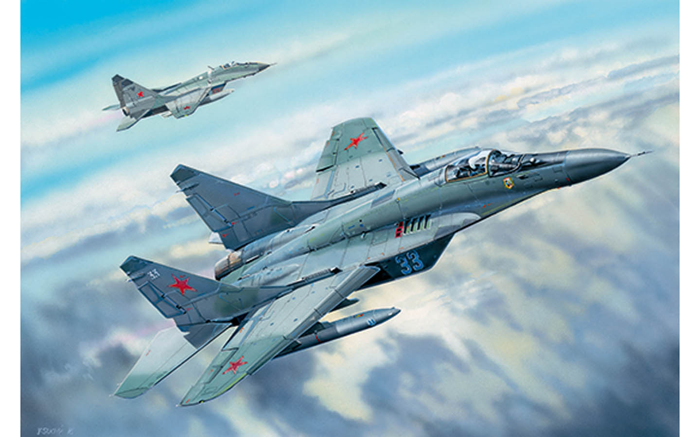 Russian MIG-29UB Fulcrum 1/32スケール MiG-29UB Fulcrum Russian Fighter 1/32 Trumpeter