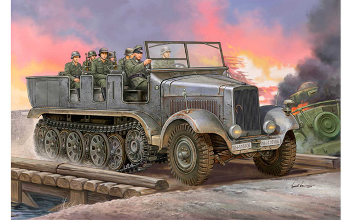 Trumpeter Sd.Kfz.6 Halbkettenfahrzeug Modellbausatz 1:35 - Artillerieausführung