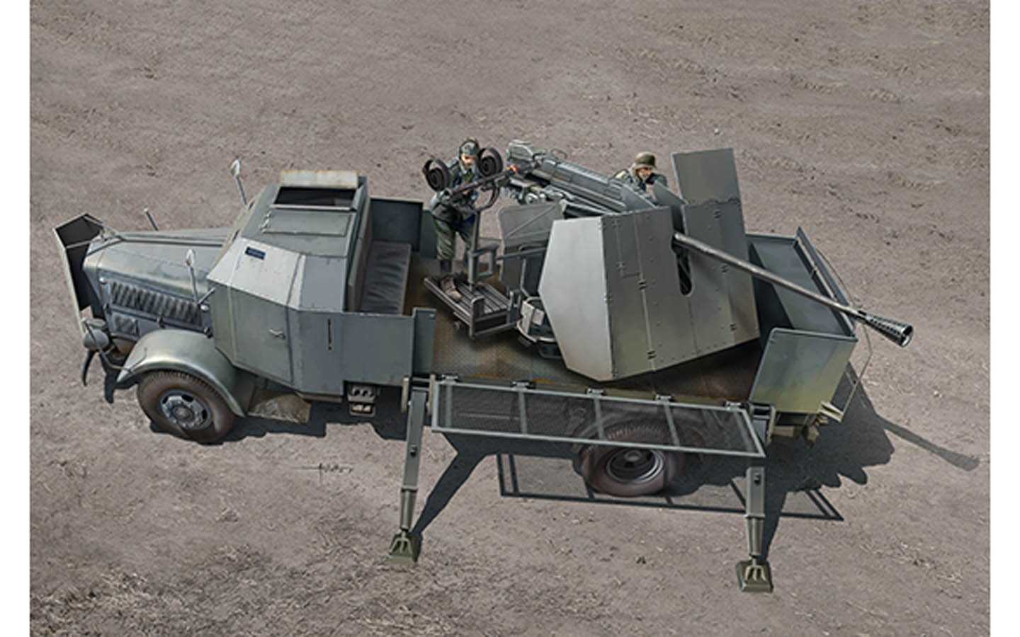 L4500A mit 5cm Flak 41 II - Trumpeter 09594 | kingshobby.com