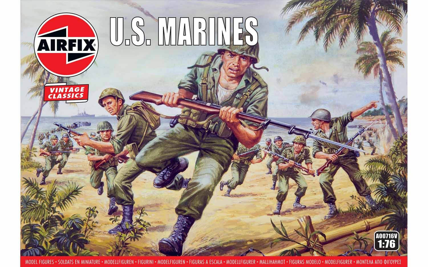 WWII US Marines-Vintage Classics - Airfix A00716V | kingshobby.com