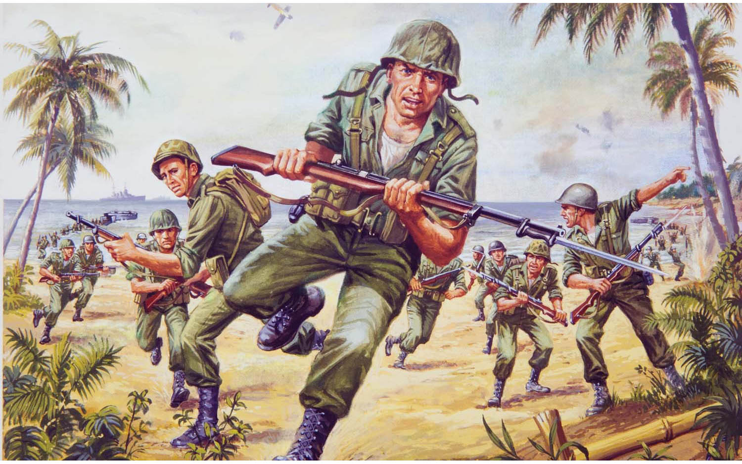 WWII US Marines-Vintage Classics - Airfix A00716V | kingshobby.com