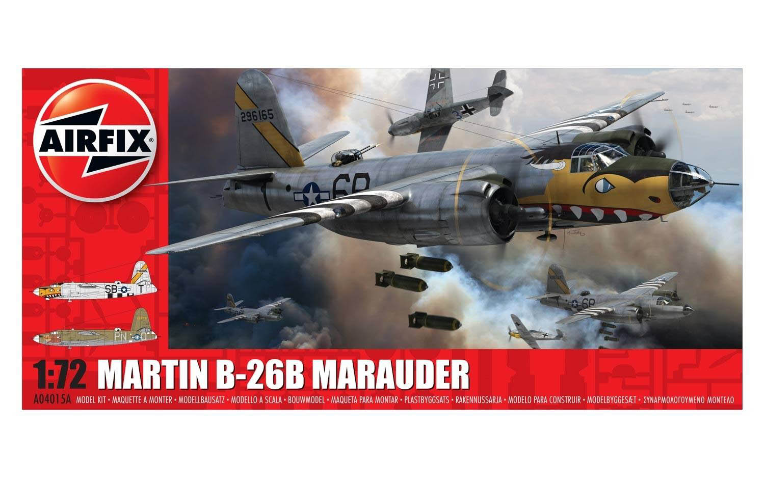 AIRFIX B-26 MARAUDER 1/72モデルキット Airfix Martin B-26B/C Marauder 1/72 Canopy & Wheel Paint