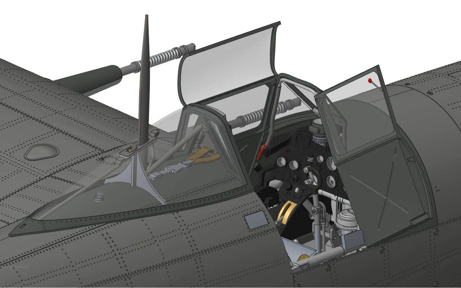 Hawker Typhoon Mk.1B - Car Door - Airfix A19003A | kingshobby.com
