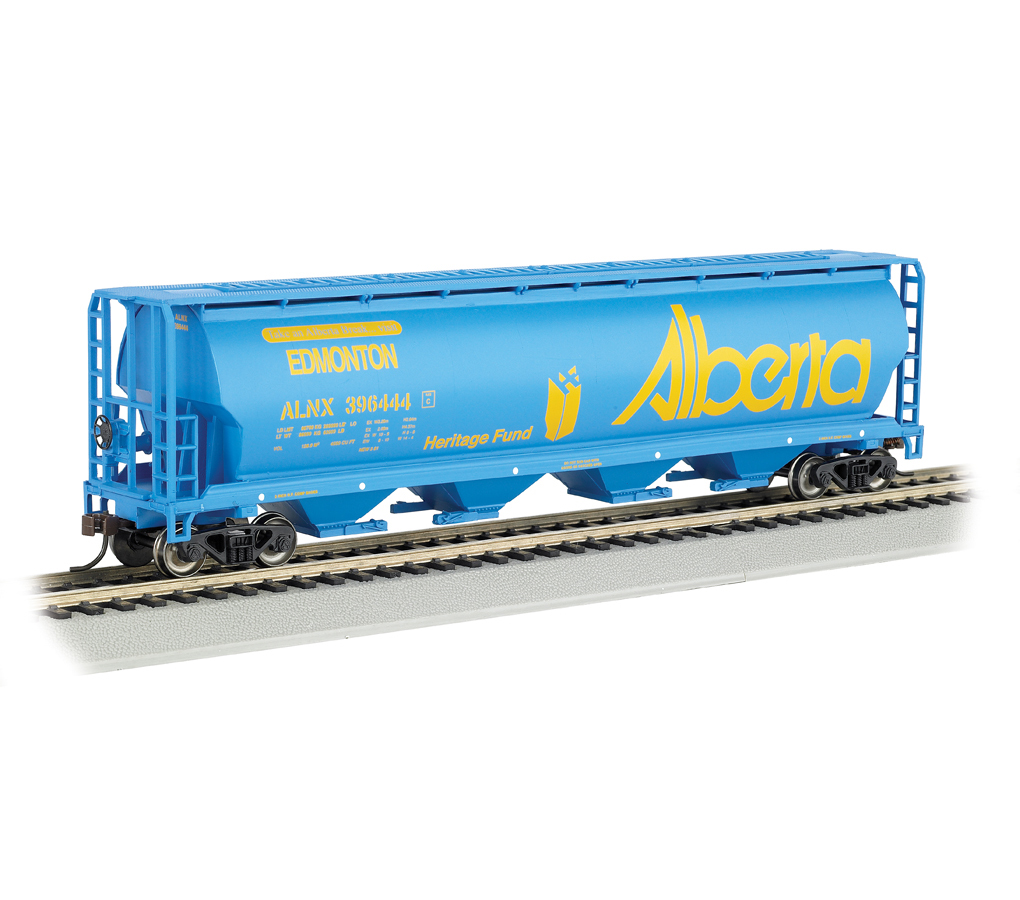Bachmann Trains 19132 HO Scale 4-Bay Cylindrical Grain Hopper - Blackened Wheels & E-Z Mate Couplers