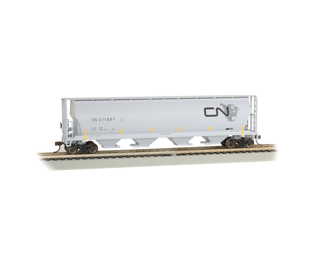 N Scale Bachmann Trains Canadian 4-Bay Cylindrical Grain Hopper CAR SCOULAR #1687 N Scale Bachmann Trains Canadian 4-Bay Cylindrical Grain Hopper CAR SCOULAR #1687