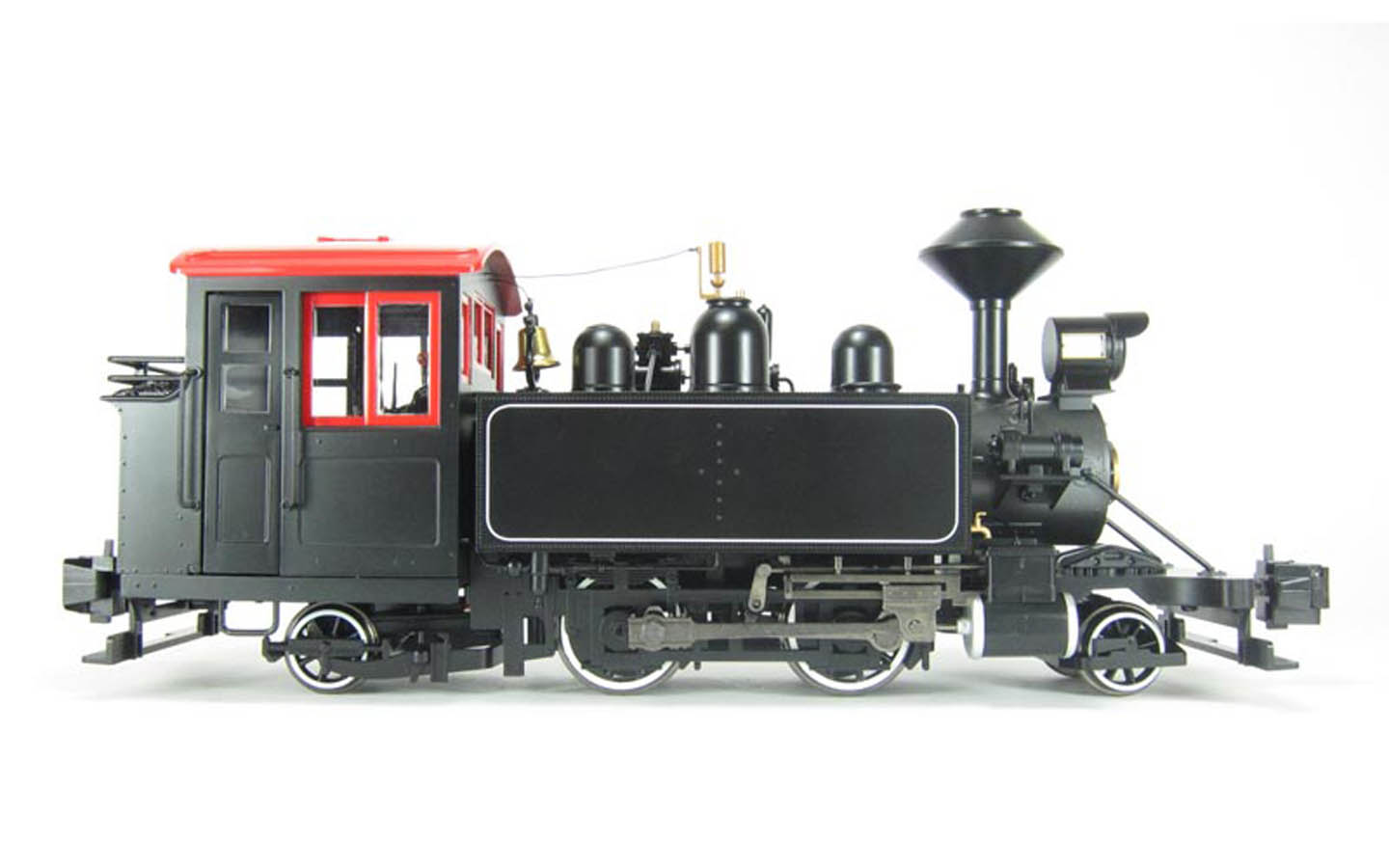 Nゲージ Bachmann Steam Locomotive Baldwin 2-4-2 Steam - Unlettered black with stripes