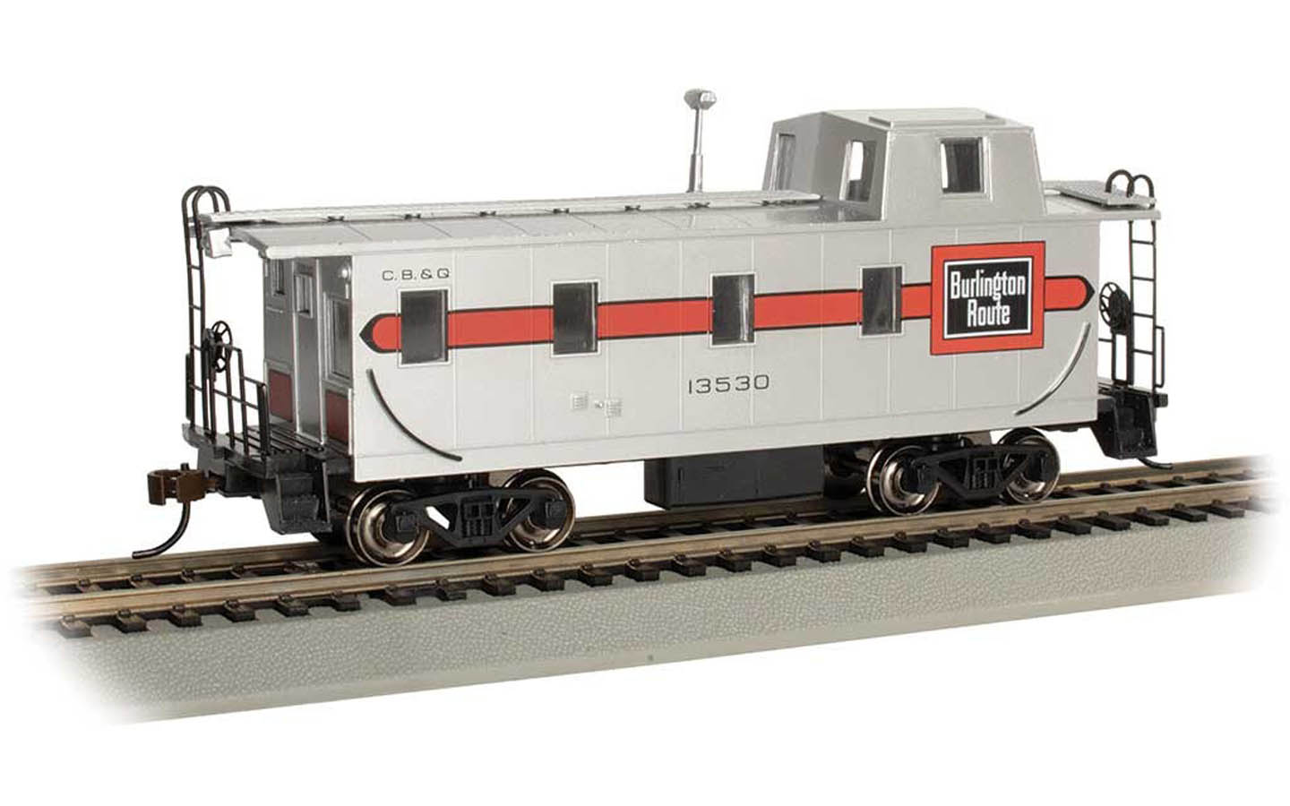 Slanted OffsetCupola Caboose Chicago, Burlington & Quincy 13530