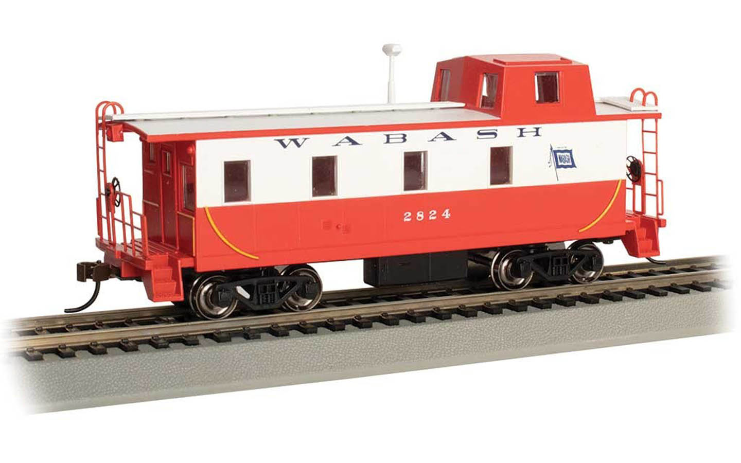 Streamlined Caboose with Offset Cupola Wabash 2824 Bachmann Trains 14002