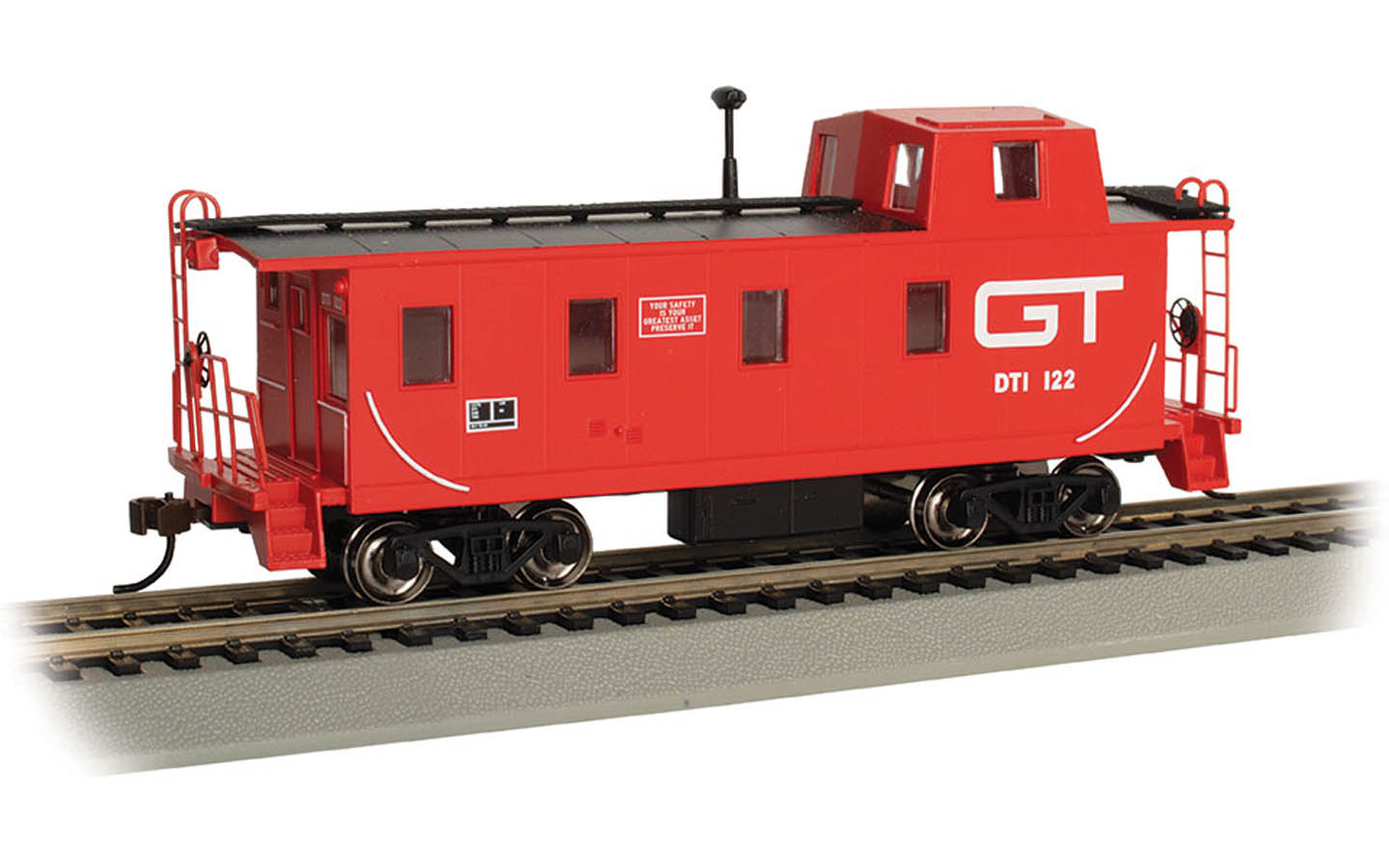 Streamlined Caboose with Offset Cupola Grand Trunk 122 Bachmann