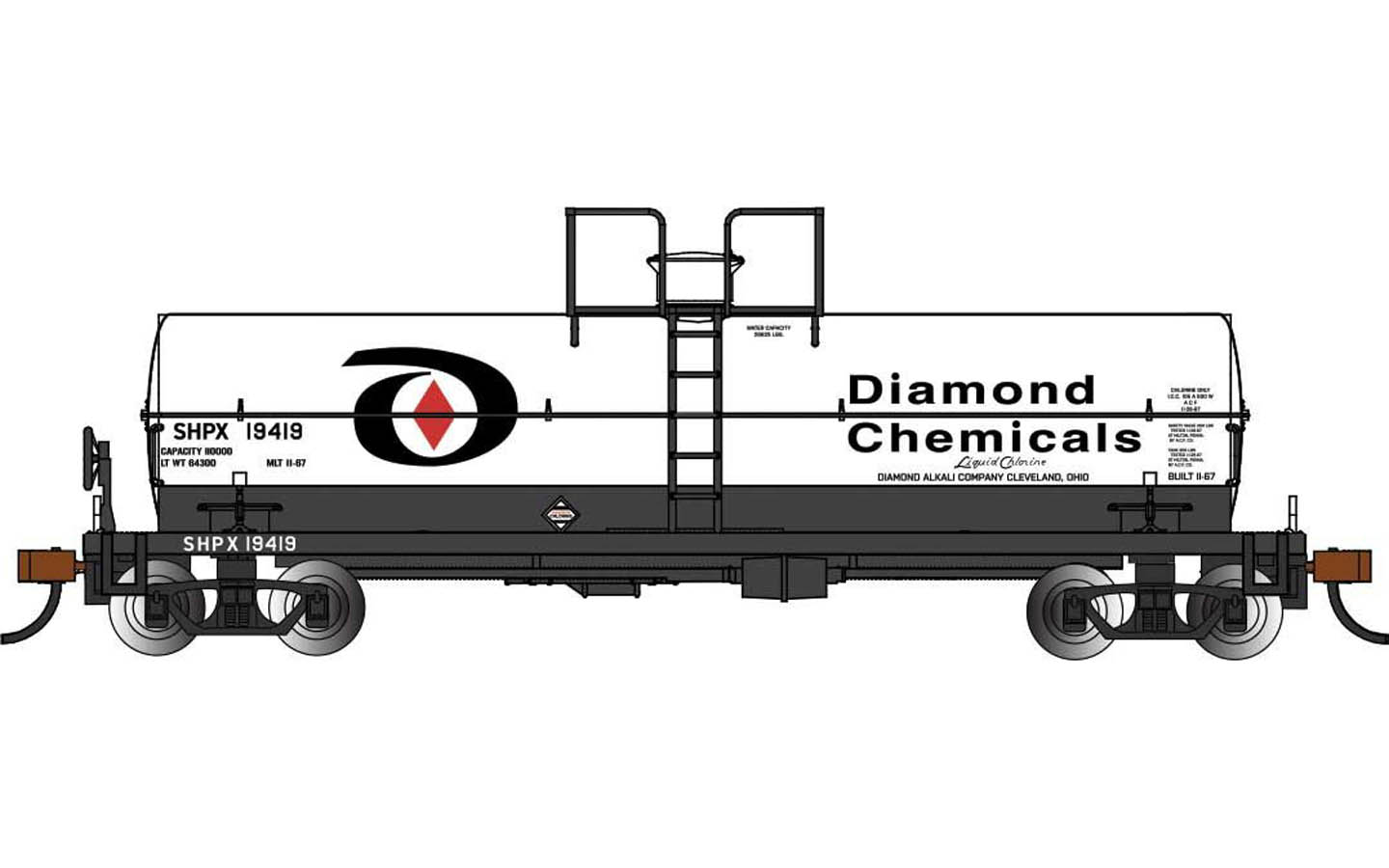 Chemical Tank Car Diamond Chemicals 19419 Bachmann Trains 75801