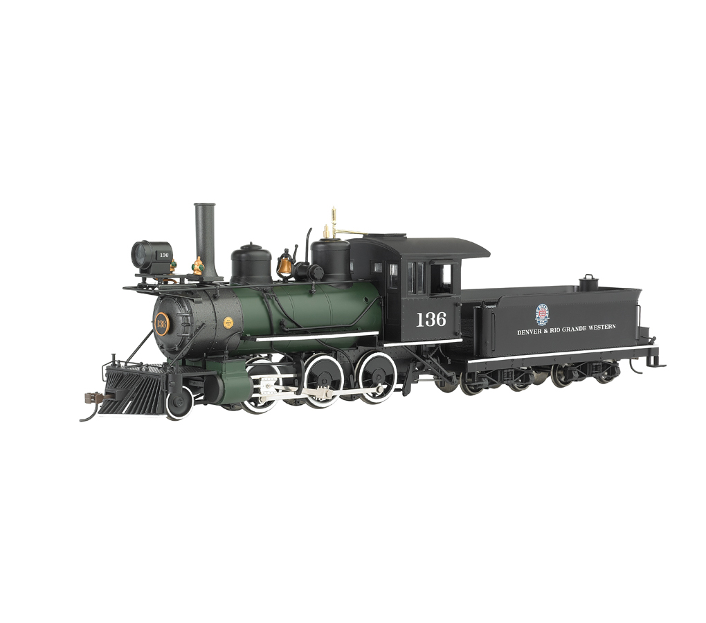 Denver and Rio Grande Western No 136 - Black and Green - 2-6-0