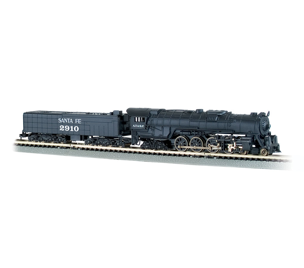 Santa Fe No 2910 - 4-8-4 Northern and 52 ft Tender - N Scale