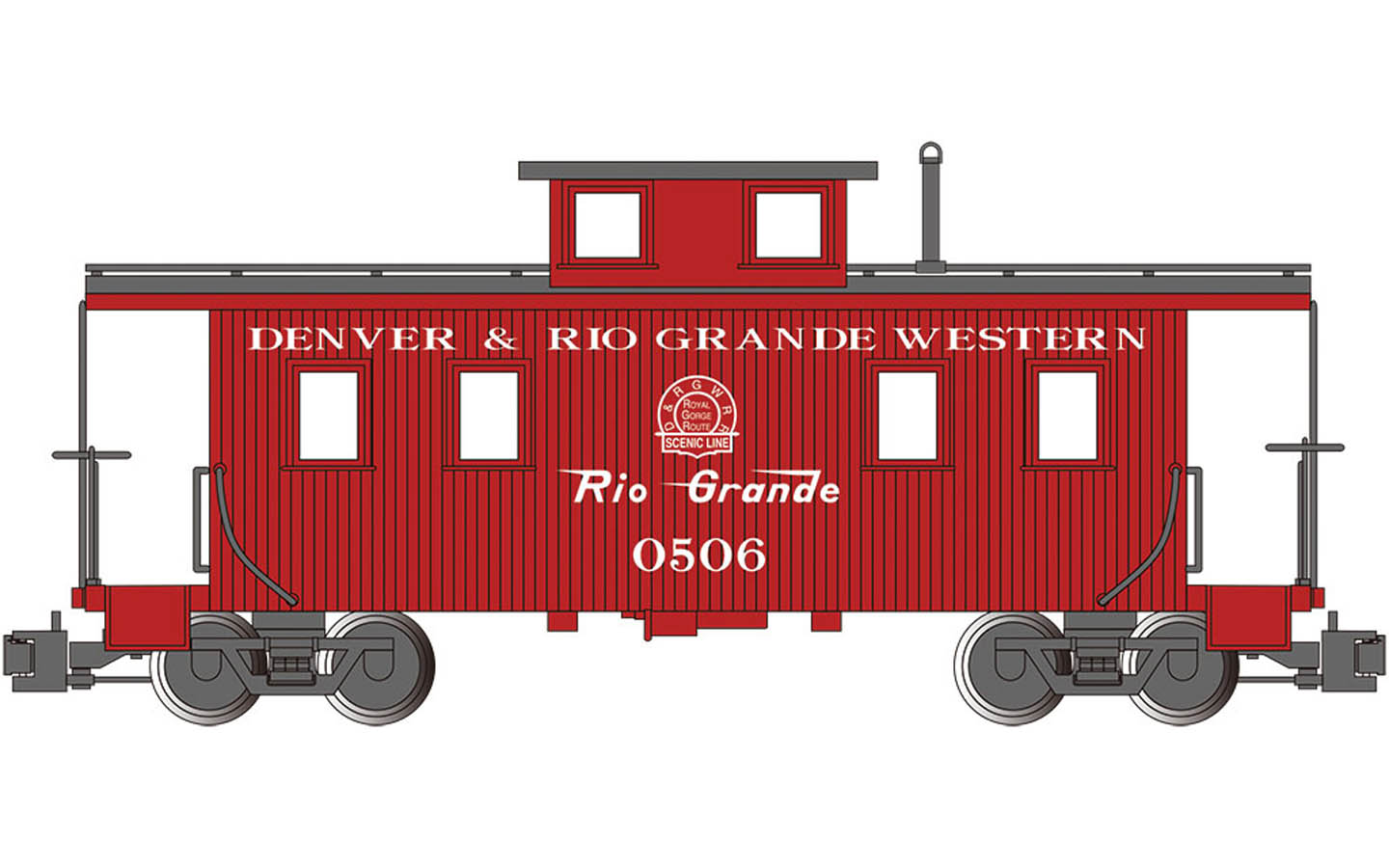 D&RGW 0506 EightWheel CenterCupola Caboose (LS) Bachmann Trains