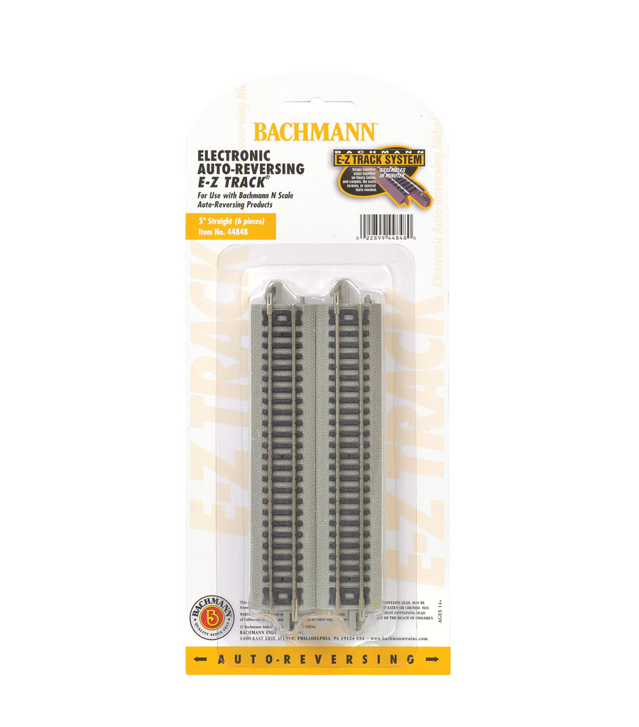 Bachmann E-Z Track HO 18” Auto-Reversing Curves (4pcs) – Nickel Silver, BAC44549