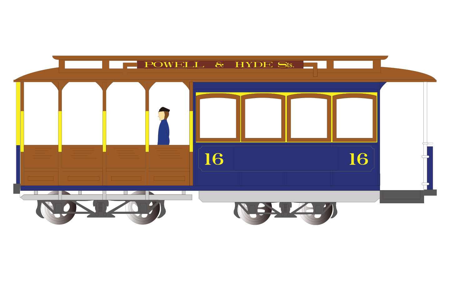 Cable Car w/ Grip Man 16 Bachmann Trains 60528