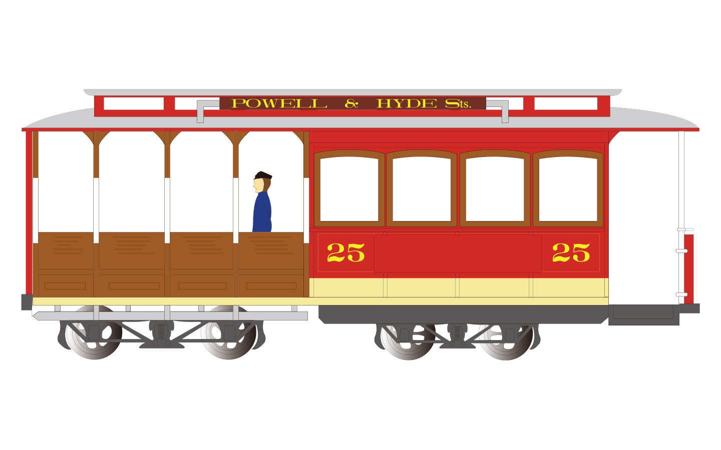 Cable Car w/ Grip Man 25 Bachmann Trains 60529