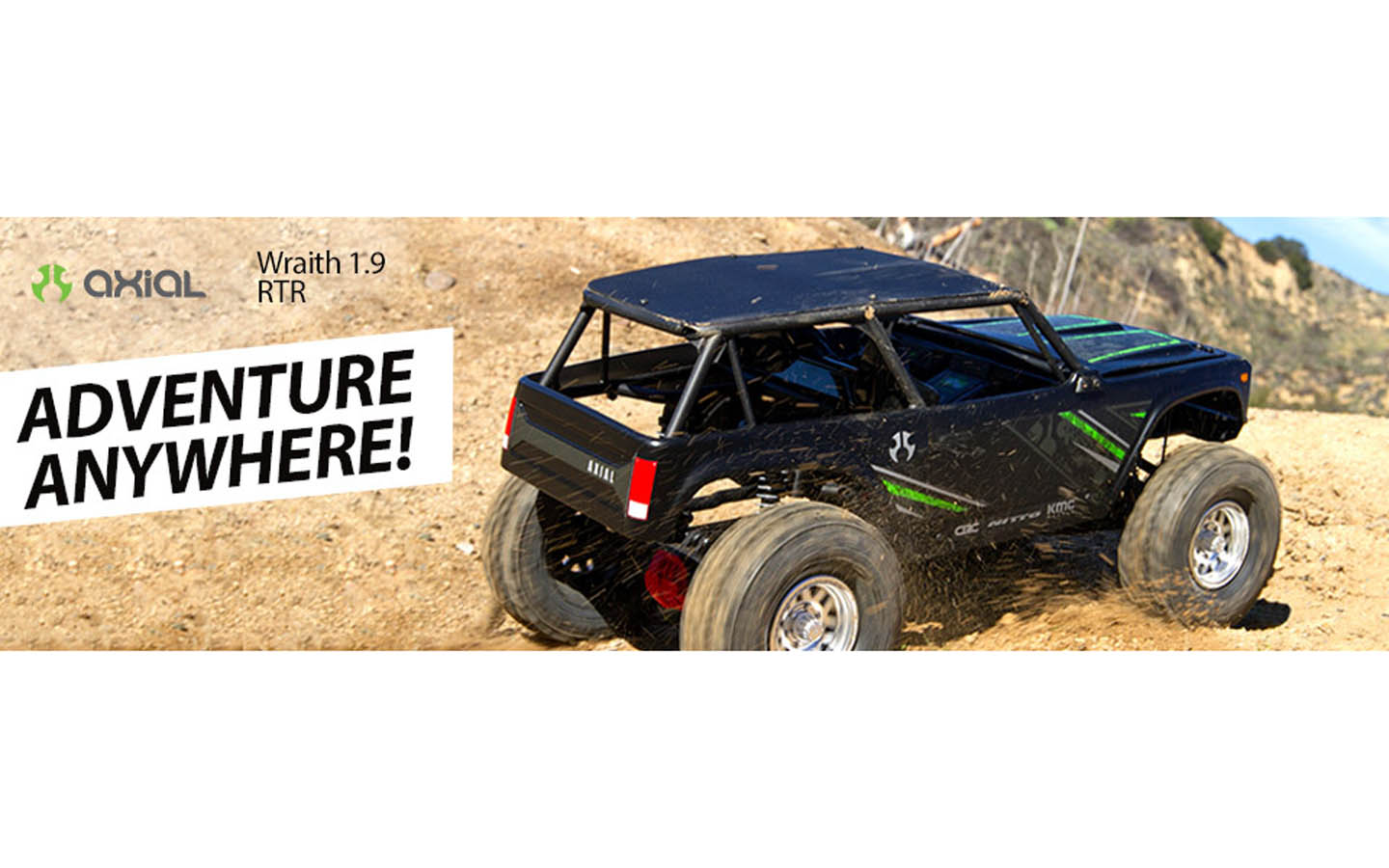 Wraith 1.9 4WD Rock Crawler Brushed RTR, Orange - Axial AXI90074T1