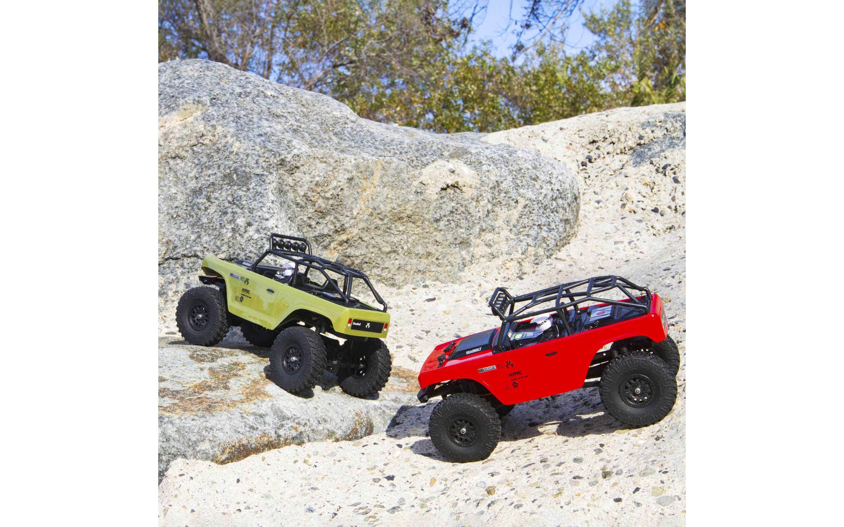 SCX24 Deadbolt 4WD Rock Crawler Brushed RTR, Red - Axial