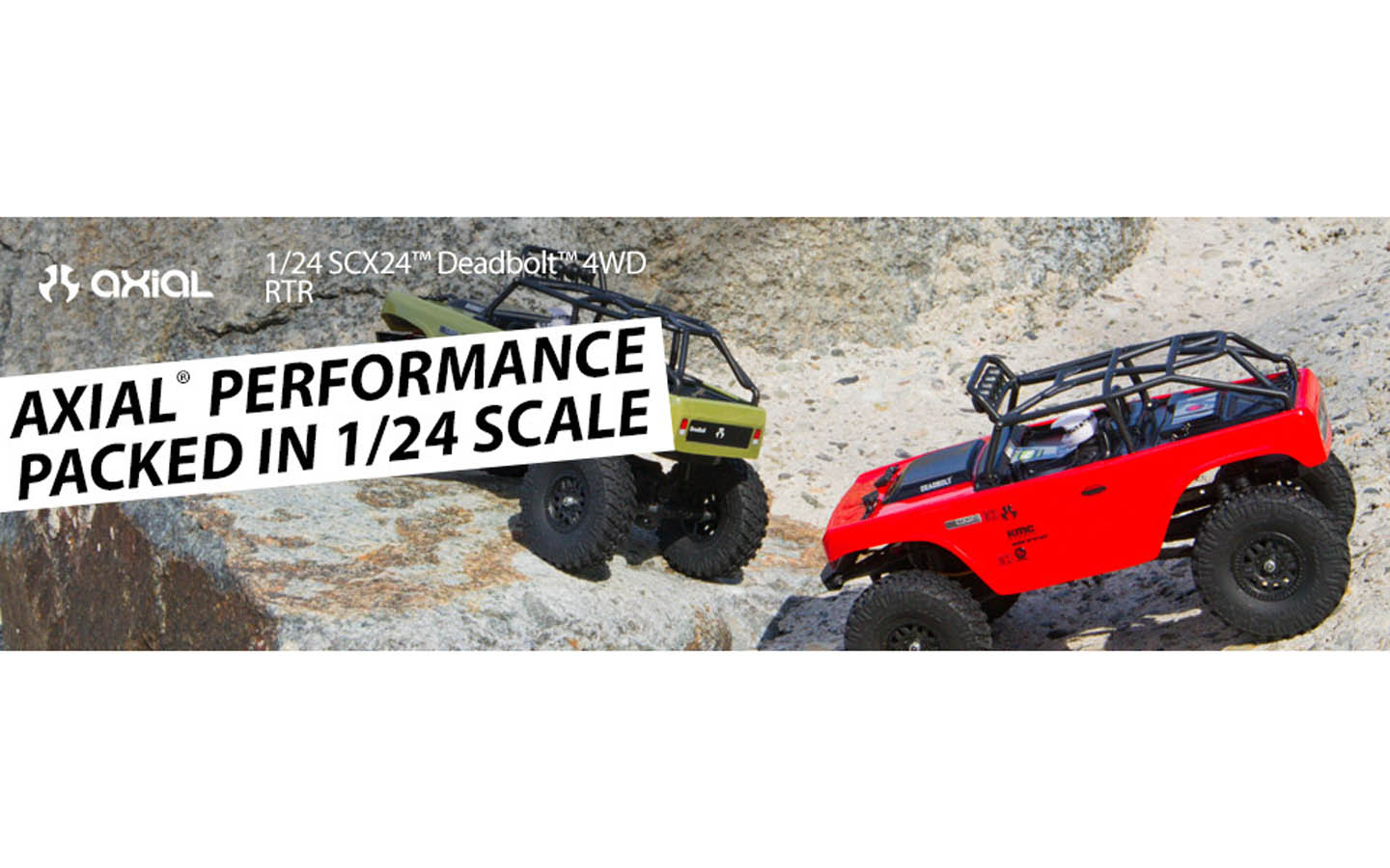 SCX24 Deadbolt 4WD Rock Crawler Brushed RTR, Red - Axial