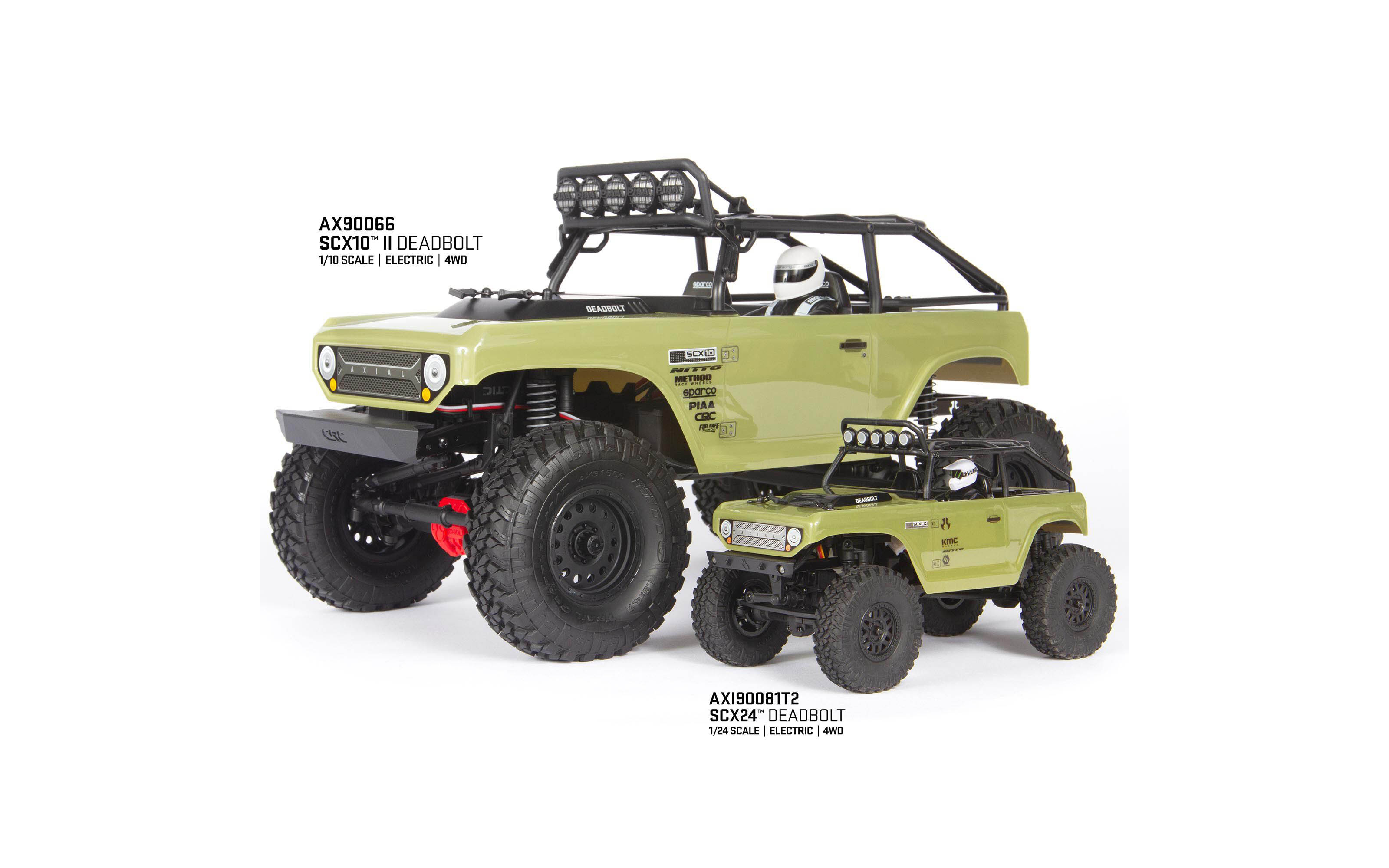 アキシャルscx24 SCX24 Deadbolt 4WD Rock Crawler Brushed RTR, Red - Axial