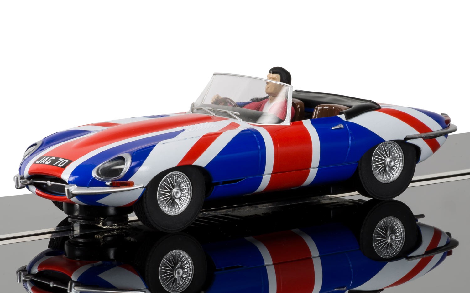 Jaguar EType Union Jack Scalextric C3878