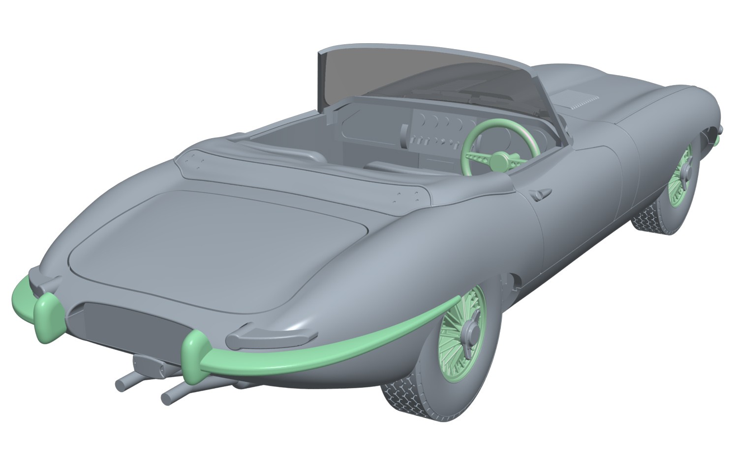Jaguar E-Type Union Jack - Scalextric C3878 | kingshobby.com