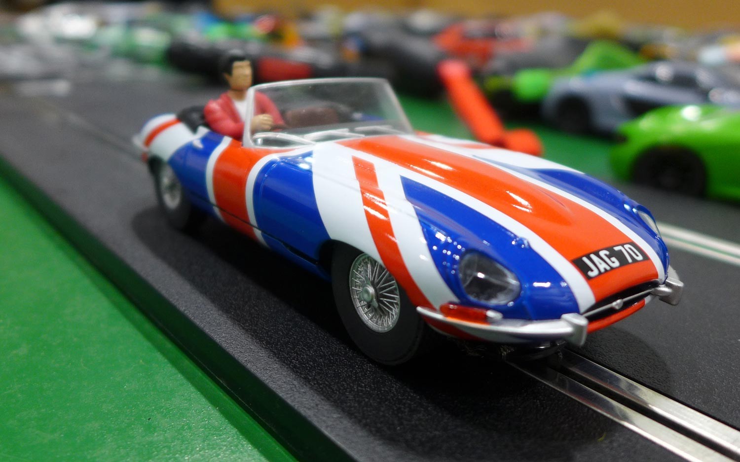 Jaguar EType Union Jack Scalextric C3878