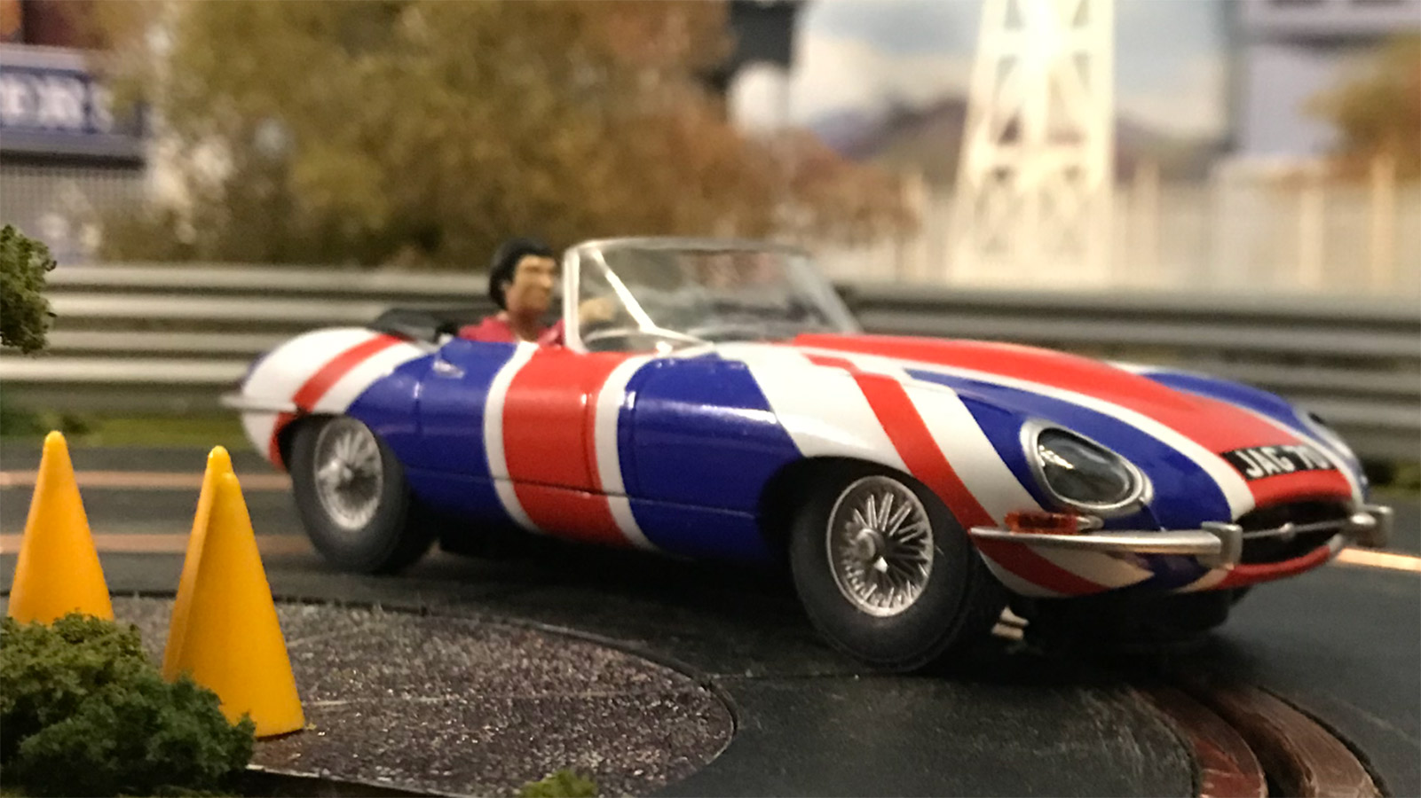 Jaguar EType Union Jack Scalextric C3878