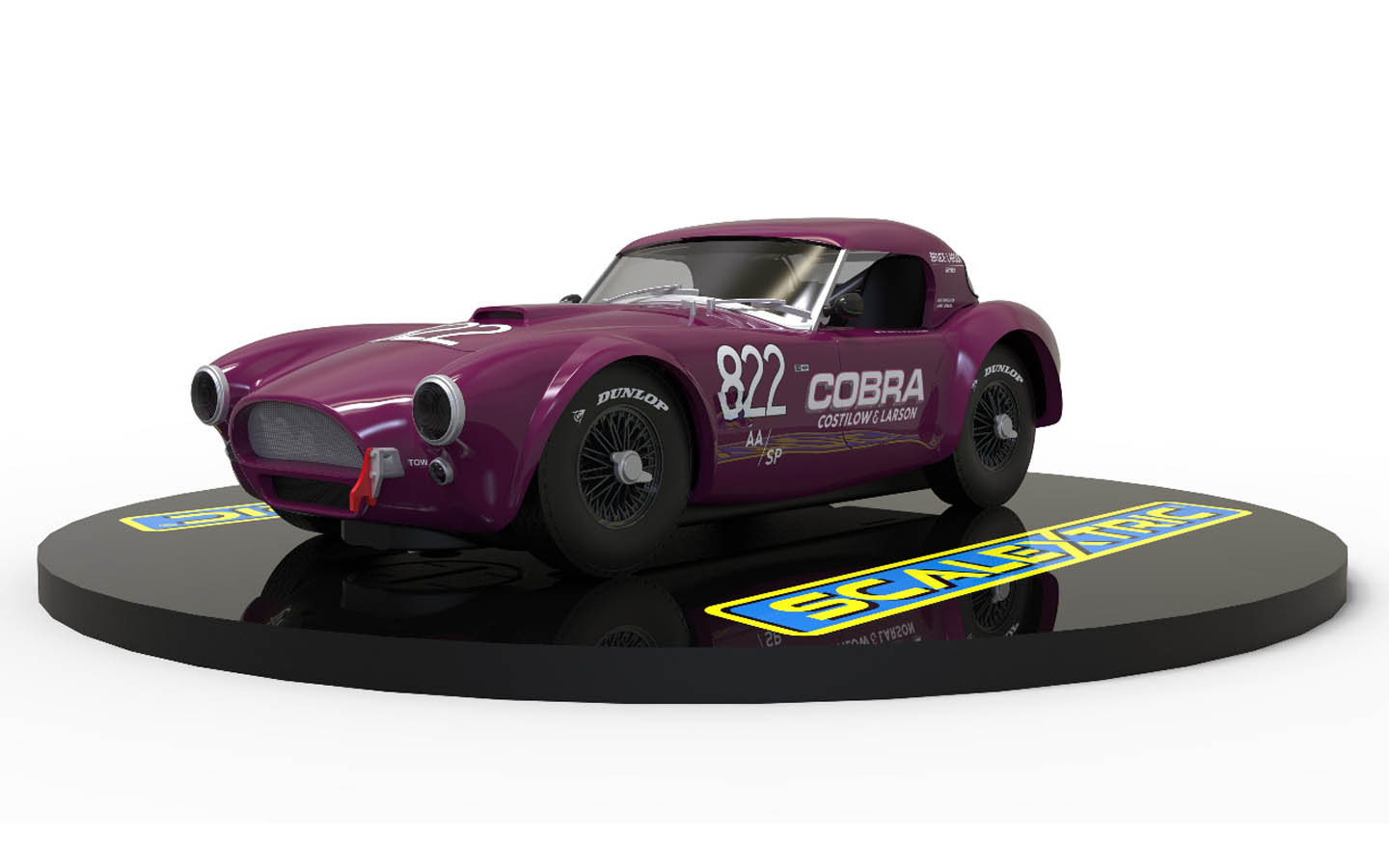 Scalextric Dragon Snake Shelby Cobra 289 Slot Car With Working Lights – 1/32 Scale C4418