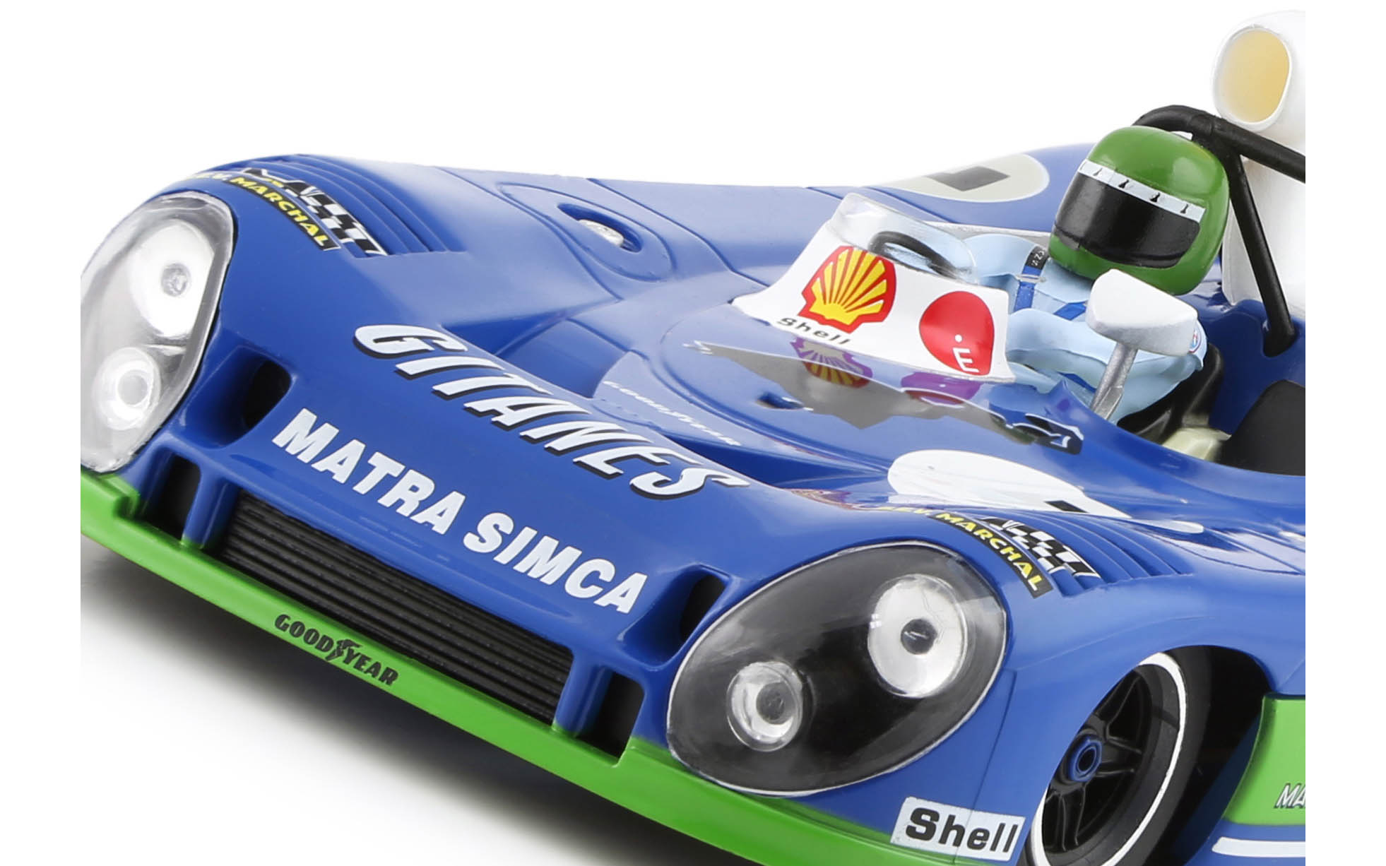 スロットカー　1/32 マトラ MS670B 74 ルマン 優勝 Shell #7(ブルー×ホワイト×グリーン) [1320187] Matra-Simca MS 670b - 1974 Le Mans Winner, #7 Pescarolo