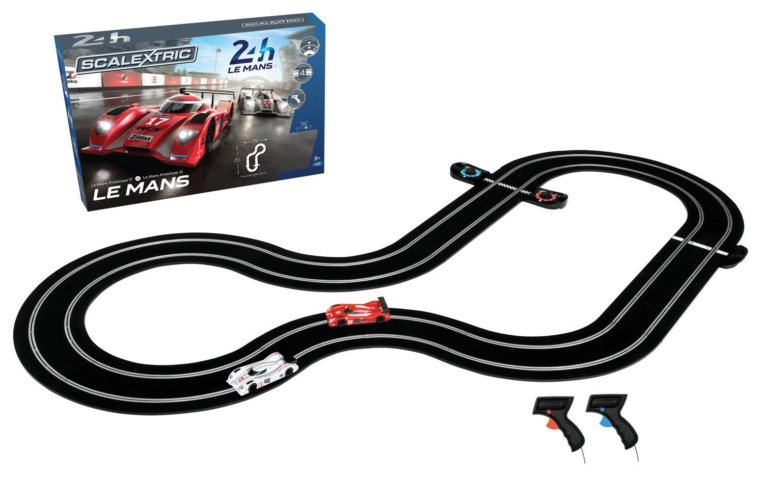 24 Hr Le Mans Sports Cars Slot Car Analog, Race Track Set