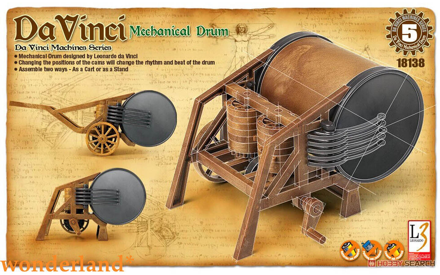 thumbnail image 2 of ACADEMY Da Vinci Machines Series Clock Kit – Model #18150A, STEM Building Set 2 of 6