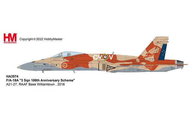 F/A-18A - RAAF 3 Sqn 100th Anniversary Scheme, RAAF Base Williamtown ...