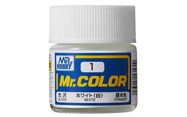 White Gloss #C1 Acrylic - 10ml Bottle - Mr. Hobby C1 | kingshobby.com