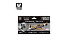 Set De 8 Peintures Acryliques Vallejo Model Air Pour Avions Luftwaffe Tropical Et Maritime - Flacons De 17 Ml