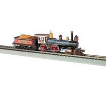 Union Pacific #1010 with Wood Load, 19th Century 4-6-0, DCC