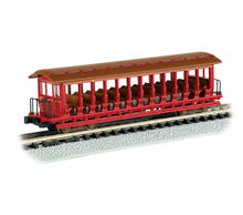 Unlettered - Grn/Red - Jackson Sharp Open Excursion Car - Bachmann